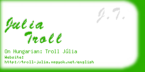julia troll business card